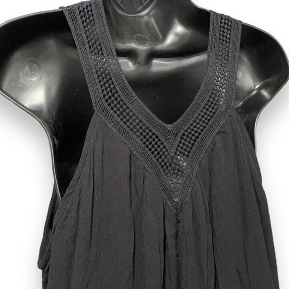 Liz Lange Maternity For Target Rayon Dress Beach Cover Embroidered Neck Large - Picture 7 of 13